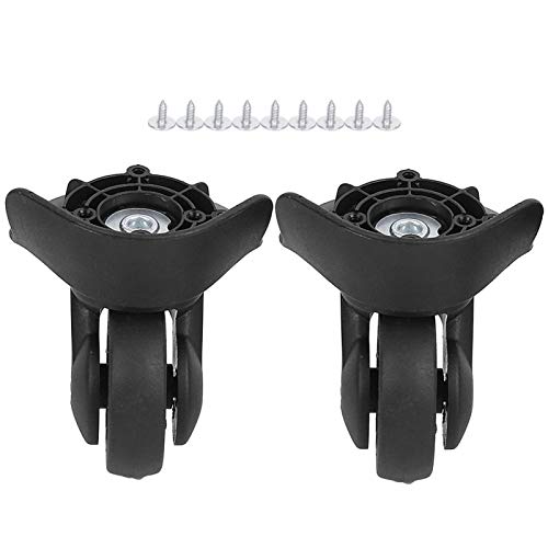 A Pair Replacement Luggage Wheels, A65 Black Suitcase Mute Wheel Universal Luggage Replacement Outdoor Supplies(S)