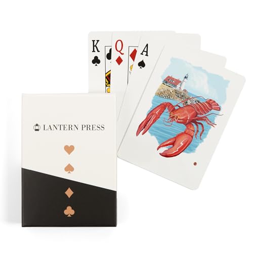 Lantern Press Lobster (Rojo), Baraja Póker 52 Cartas