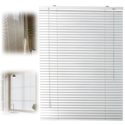 Persianas venecianas para Ventana, Persiana de Aluminio - Fuerte y fácil Ajuste - Lamas De 2.5cm - Incluye Material de Montaje - con Muchos tamaños(Black)