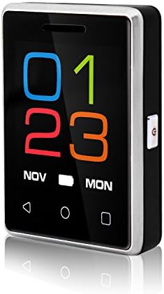 FSMART S8 Mini Small Card Mobile Phone Slim Thin Phone 1.54-inch FM Bluetooth Dialer Heart Rate Pedometer GSM Unlocked Cell Phone (Silver)
