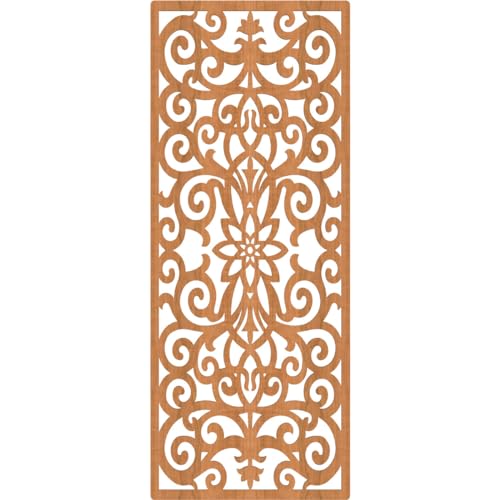 Image of Buel Decorative Pierced Fretwork Wood Wall Panels, 23 3 /8 inchW x 59 3 /8 inchH x 3 /8 inchT, Cherry