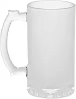 Caneca de Chopp de Vidro Jateada para Sublimação 470ml (16oz) - Kit com 2 Unidades