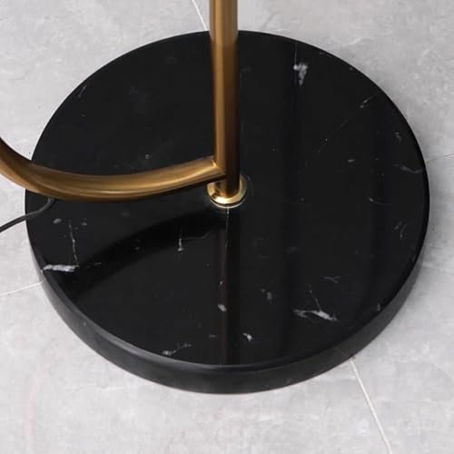 Lámpara de pie con base de mármol y elegante globo de cristal 6