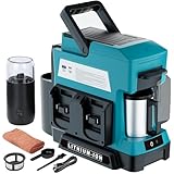 Byutrcfuy Cordless Coffee Maker for Makita 18V Battery, 3 Brewing Options Drip Coffee Maker with Coffee Grinder, Portable Single Serve Coffee Makers for Camping, Travel, and Jobsite. (Tool Only)