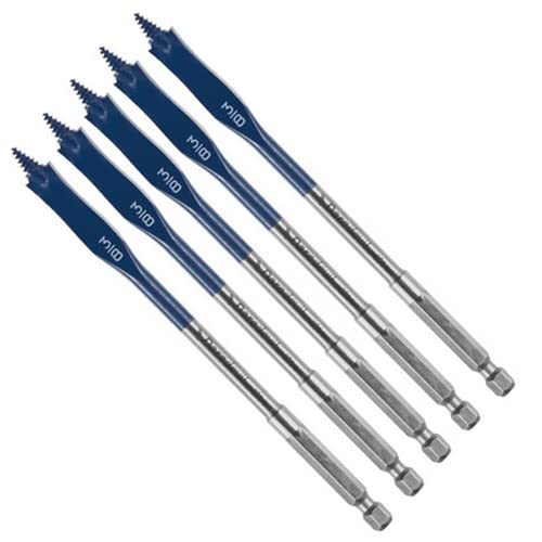 Tolxh Pack of 5#DSB1003B 3/8 in. x 6 in. Daredevil Spade Bit (Bulk) Replacement Part New for Bosch