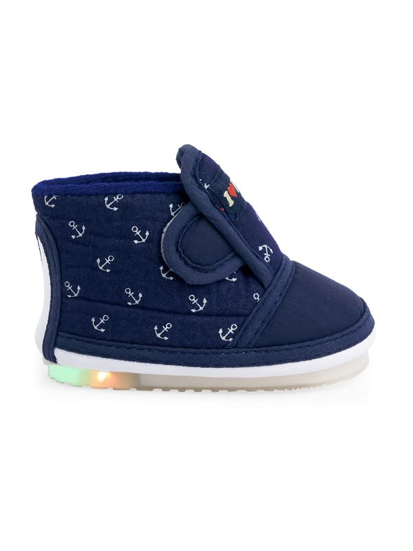 CHIU Led Chu-Chu Anchor Print Shoes with Double Strap for Baby Boys & Baby Girls (for 12-15 Months, 15-18 Months, 18-21 Months, 21-24 Months) 3 41AXqafj7nL