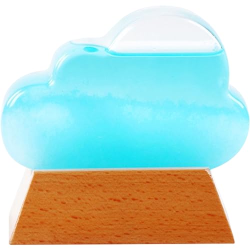 UWEOTYYY Storm Glass Weather Predictor, 1pc Cloud Storm Glass Wear Forecaster Wear Station Weather Predictor Water Drop, Station, Blue