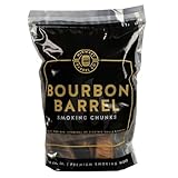 Midwest Barrel Co. Bag of Bourbon Barrel BBQ Smoking Wood Chunks - Authentic American White Oak Wood Chunks from Bourbon Barrels, Slow Burning, 1-4”, for BBQ, Lamb, Pork, Poultry, Veggies, Cheese