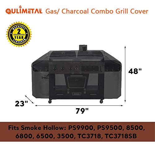 Qulimetal 1680D Gc7000 Grill Cover For Smoke Hollow 4 In 1 Combo Grill Ps9900, Pit Boss Memphis Ultimate Grill, Ps9900-Sy18 47180T, Dg1100S, Pb73952, 79 Inch Bbq Grill Cover, All Weather Protection #TOP1