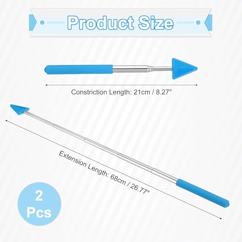 PATIKIL Ponteiro telescópico para professores, 2 peças, ponteiro de flecha, para sala de aula, ponte