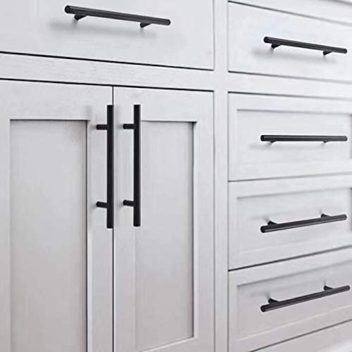ANSIEDIO Kitchen Cupboard Handles Black - 6 Pack Stainless Steel T Bar Cabinet Handles 64mm, Hole Centre 64mm - Image 4