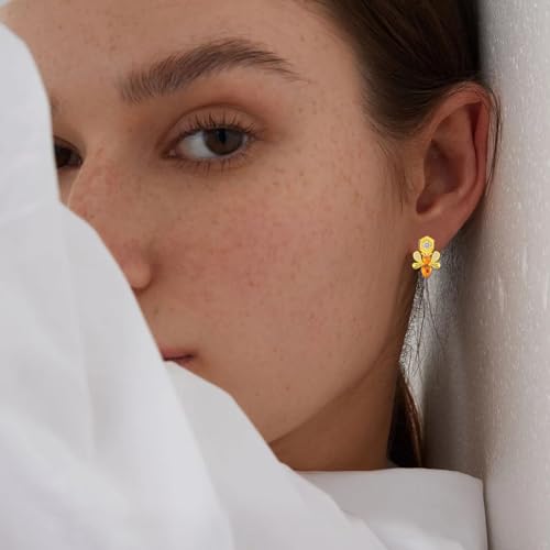 Axolotl/Fox/Penguin/Bunny/Bee Earrings 925 Sterling Silver Animal Stud Earrings Jewelry Gifts for Women2