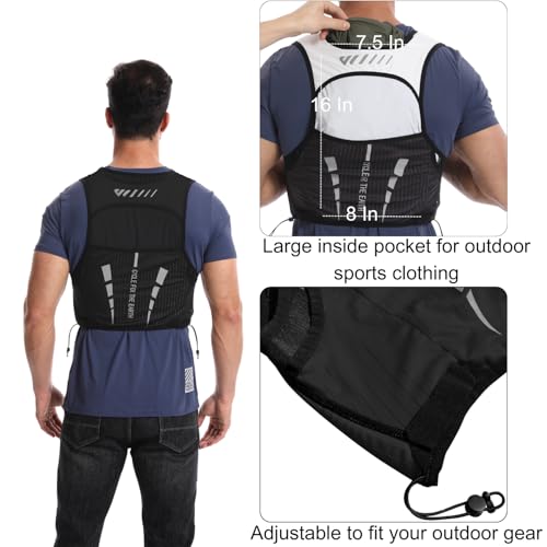 Gilet d'hydratation de course ajustable pour éliminer les ballottements