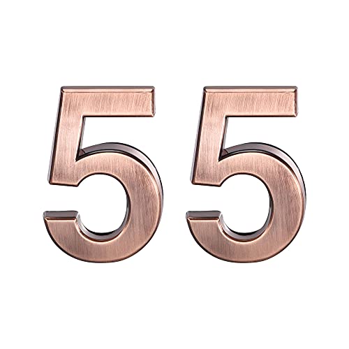 Numéros de maison autocollants 10cm chiffres adhésifs bronze pour boîte aux lettres