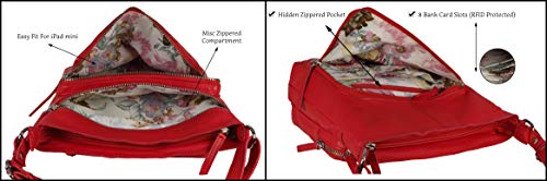 Image of Genuine Leather Crossbody Purse and Handbags - Crossover Bag Over the Shoulder Women | Genuine Leather