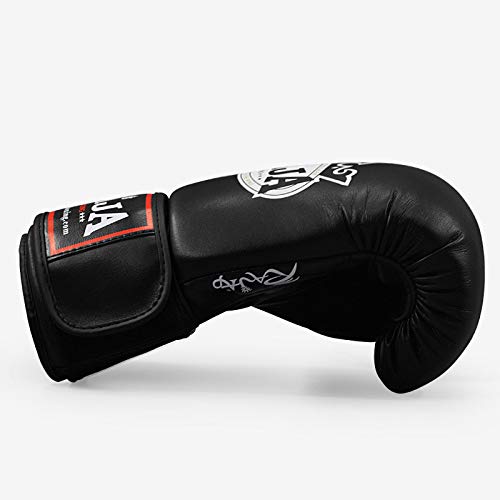 Formazione Guanti di Lotta, può Essere Utilizzato Come Sparring Guanto O Guanti da Sacco E di Addestramento (8 Once 10 Once 12 Once),Nero,12oz