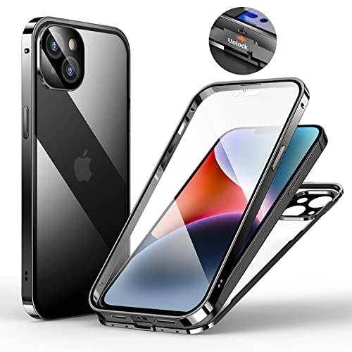 iPhone 14 Plus ݊i P[X ACtH14vX Jo[ ʃKX y㕔op[bNz JیJo[ Xgbvz[ Sʕی 9HKX ϏՌ A~op[ NA(iPhone 14 Plus, ubN)