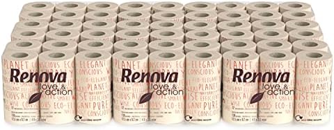 Renova Papier toaletowy Love & Action, beżowy pakiet 9 x 12 rolet-: 108