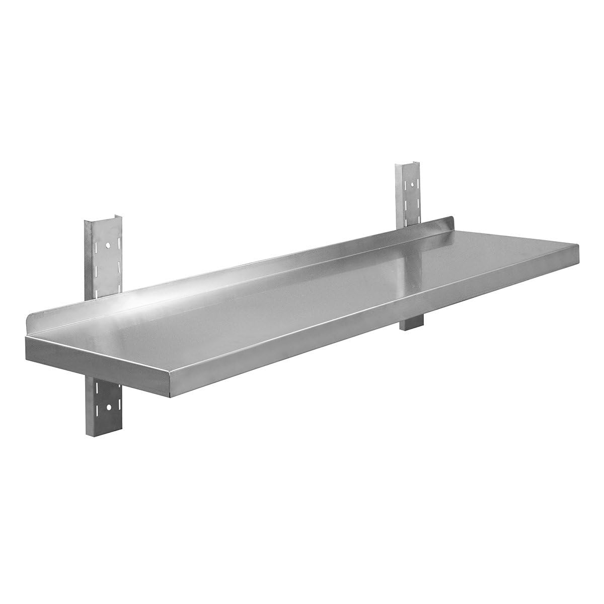 GastroHero Mensola da parete in acciaio inox, 140 x 30 cm, per gastronomia, scaffale in acciaio inox con 1 ripiano, in acciaio inox, per cucina e gastro