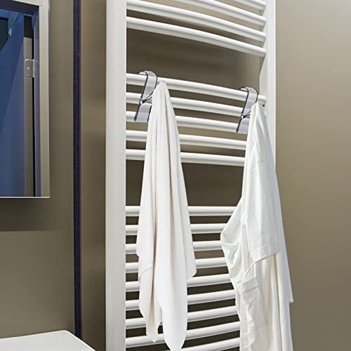 Realure 8 Pcs Towel Round Radiator Brackets Hooks, Towel Rail Radiator Hooks - Image 4