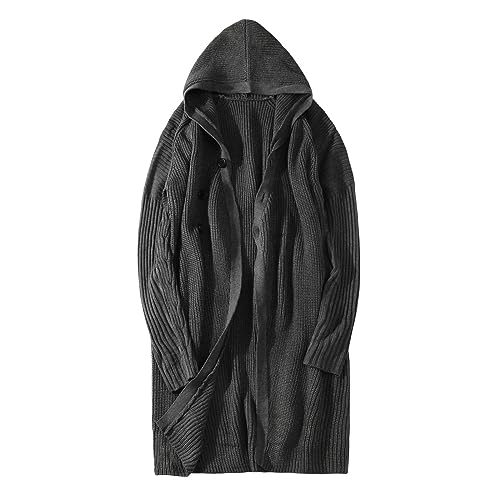 Mens Cardigan Sweater Shawl Collar Cardigan Casual Cable Knit Open Front Ribbed Long Winter Sweaters4