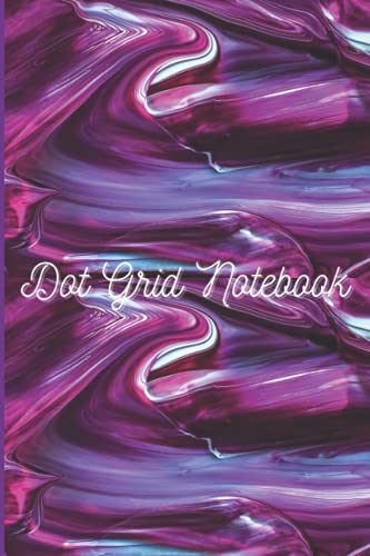 Dot Grid Notebook: Purple Dotted Notepad/Journal/Diary for Teens and Adults, 6 x 9 inches, 120 Dotted Pages High Quality white paper / Unique Abstract Design (Dot Grid Notebooks) image 2