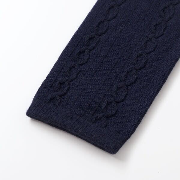 期間限定ニシキヘビ[ベベ] ケーブル編みレギンス+フリルクルーソックスセット(80~140cm) ジッパー 靴