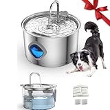 Vetiflow Dog Bowl, Dog Water Fountain, 3.2l Filtered Water Bow with Continuous Circulating Water Flow, Pet Water Dispenser for Large Dogs Cats and Multi-Pet Home (2 Filter Elements)