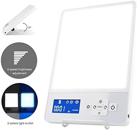 BM Energy Lamp 10000 Lux Daylight Lamp LED Double Colors Light, 4 Brightness Level, 4 Timer Session UV Free Lamp.