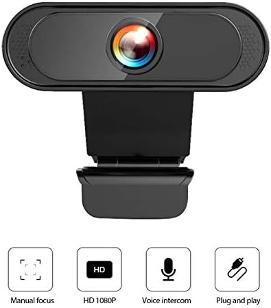 Webcam features: Manual focus, HD 1080P, Voice intercom, Plug and play