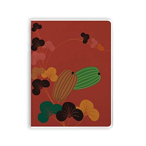 Cahier Peinture Japonaise Citrouille - Journal intime à couverture souple en gomme