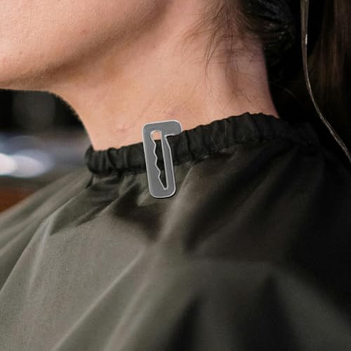 Baluue 20 peças de fivela de capa de barbeiro de metal ganchos de substituição para capa de barbeiro