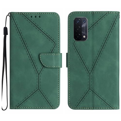 Rfvzubemok Compatible with OnePlus Nord N200 5G Case,Compatible with OnePlus Nord N200 5G Kickstand Flip Card Slot Magnetic Closure Phone Cover Green