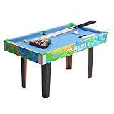 FBITE Tragbarer 36-Zoll-Billardtisch für Kinder und Erwachsene mit Billardqueues, Ball, Gestell, Bürste, Kreide – Mini-Tisch-Pool-Set, tragbar und Spaß für die ganze Familie