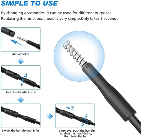 hygger 4 in 1 Aquarium Cleaning Tool Kit,Mini Fish Tank Cleaning Tools,Fish Tank Cleaner with Handle, Scraper, Fishing Net, Sponge Brush,Wall Brush, for Fish Tank Maintenance(M)