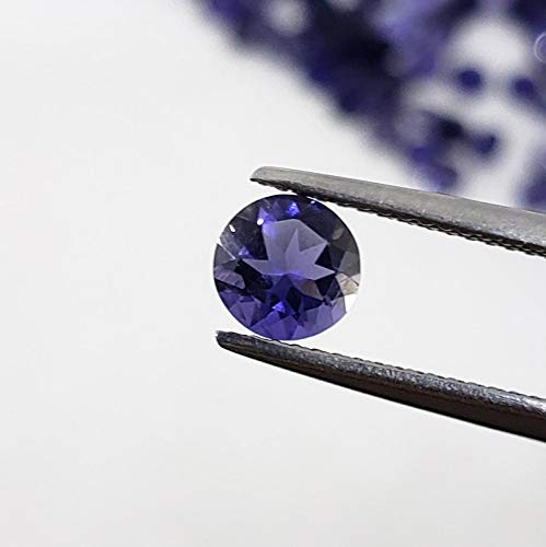 Iolite naturelle ronde 3.5mm calibrée pour réparer et fabriquer vos bijoux précieux - 4
