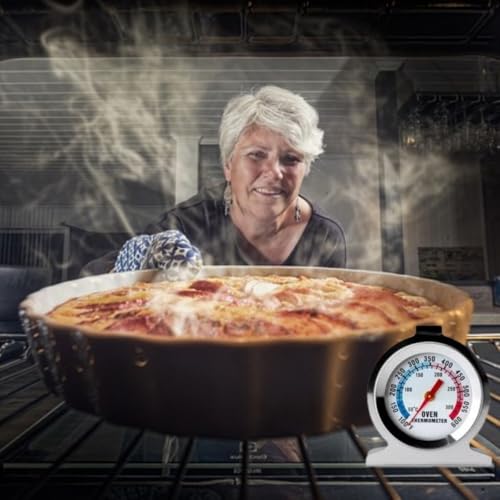 Termômetro Culinário Analógico Com Base Para Forno Gás Elétrico Leitor Instântaneo de 30 a 300° Em A
