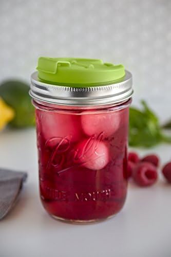Jarware Mason Jar Drink Lid, Wide Mouth, Green image 5