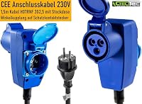 ChiliTec CEE Kabel Adapter Stecker auf Winkelkupplung 90° 1,5m – Ansicht 4