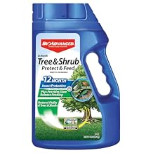 BioAdvanced 12 Month Tree and Shrub Protect and Feed, Granules, 4 lb, Insect Killer, Tree Fertilizer & Plant Food