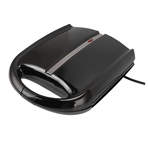 Sandwichera Eléctrica Miokycl, Fácil Limpieza, ABS, Acero Inoxidable, 1400W, Tostadora de Queso a la Parrilla para Cafetería Casera (Enchufe de la UE 220-240V)