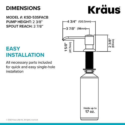 Kraus Boden Kitchen Soap And Lotion Dispenser In Brushed Brass, Ksd-53Bb #TOP5