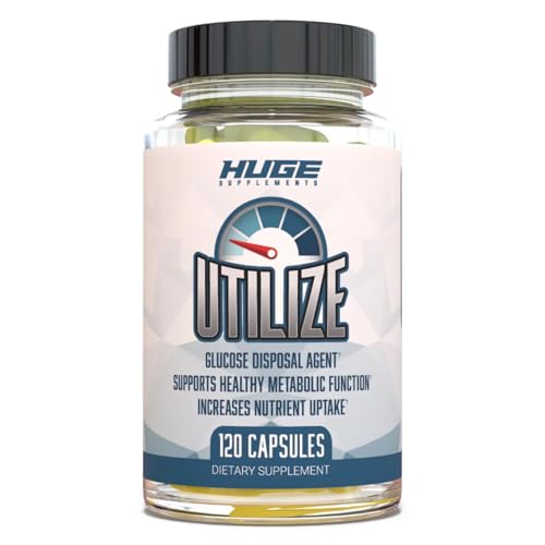Utilize Glucose Disposal Agent (GDA) Carb Blocker & Nutrient Partitioner Support Healthy Metabolic Function with 1.5g Berberine 500mg Bitter Melon 125mg Cinnamon & More (120 Capsules)