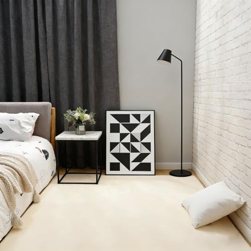 Tapis à poils courts 130 x 240 cm blanc cassé unicolore antidérapant