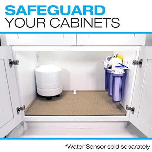 Xtreme Mats - Waterproof Under Sink Mat For Kitchen & Laundry Cabinets, Pick Your Size - 22" Depth Cabinet Shelf Protector, Flexible Under Sink Drip Tray Liner (Beige, 31" 1/4 X 22 1/4) #TOP3