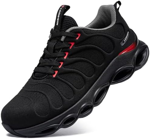 LARNMERN Sicherheitsschuhe Herren Damen Arbeitsschuhe Arbeitsturnschuhe | Bequem,Stahlkappe,Dämpfung,Leichtgewicht,Atmungsaktiv,Mode