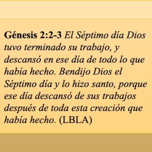 1&ordm; Repos&oacute; Dios (G&eacute;nesis 2: 1-2)