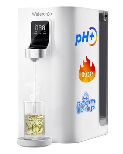 [Alkaline Mineral] Waterdrop K19 Countertop Reverse Osmosis Water Filter System, Instant Hot Water Dispensers, Portable No Installation, 4 Temperature Options, Reduce TDS, 7-Stage with UV, WD-K19-HG