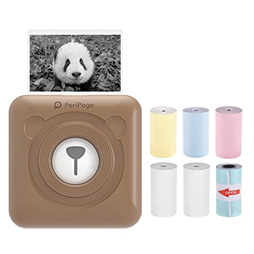 JEPODOR PeriPage Mini Imprimante Thermique Portable Papier Photo de Poche 58mm Impression Sans Fil Bluetooth Android IOS Imprimantes Cover
