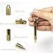 YEEMO Mini Brass Bolt Action Pen with Keychain, Handmade EDC Pocket Pen, 76 mm with 2 Replacement Refills & Gift Box (Gold)
